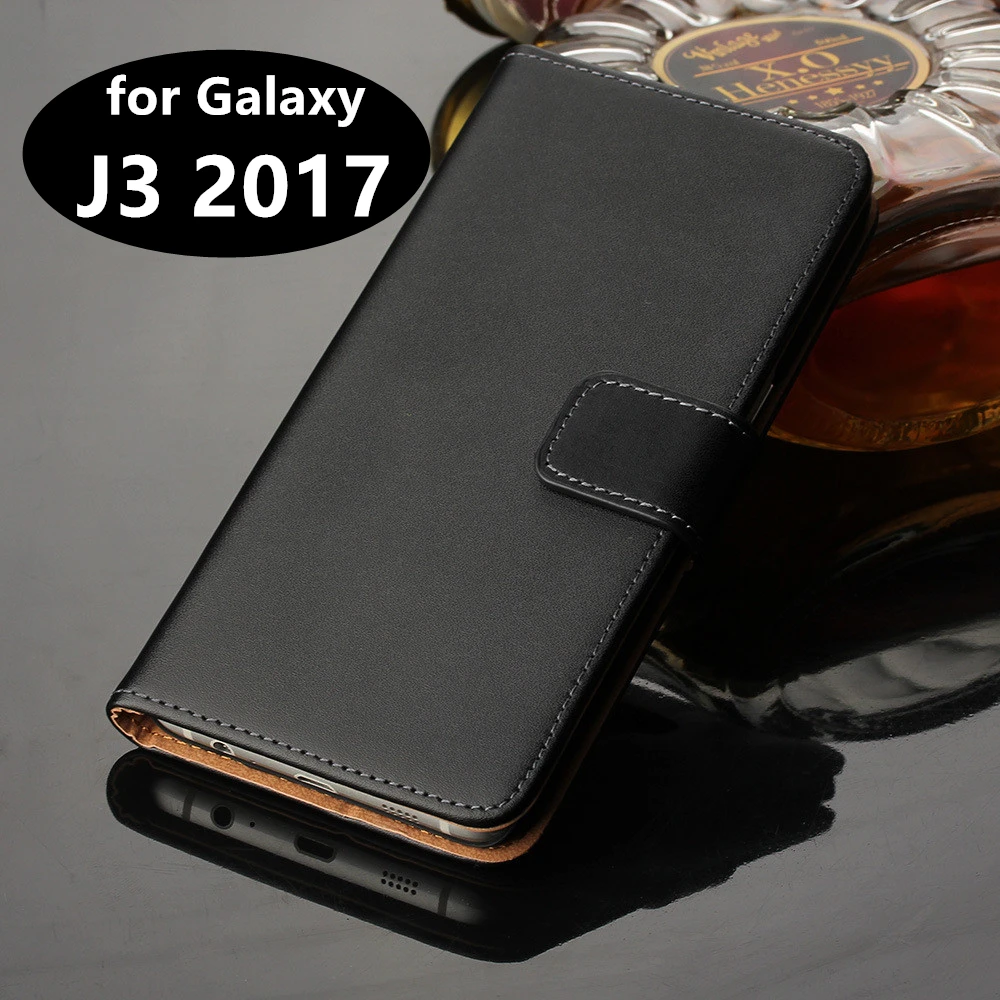 Кожаный флип чехол премиум класса роскошный бумажник для Samsung Galaxy J3 2017 J330F