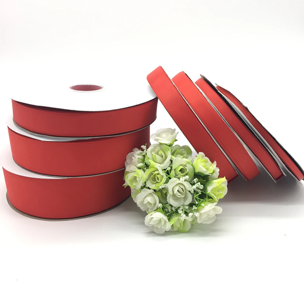 Ribbon Decoration Ribbon Supplies Grosgrain Ribbon Christmas Ribbon Sewing Ribbon 6mm-50mm Wide 5yards/lot Grosgrain Ribbon For Hair Bows Christmas Wedding Decoration DIY Sewing Crafts