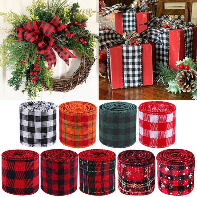 5/8 Inch Wide Christmas Ribbon Grosgrain Ribbon Red Green Gift Ribbon for  Gift Wrapping DIY Hair Bows Crafts Christmas Ornaments - AliExpress