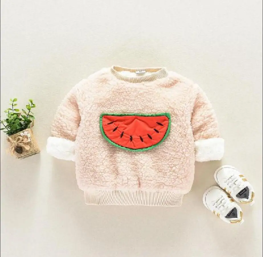 ZSIIBO/Одежда для маленьких мальчиков; Детский свитер; зимняя одежда; Толстый бархатный свитер; джемпер; теплая одежда для маленьких девочек - Цвет: Fen02
