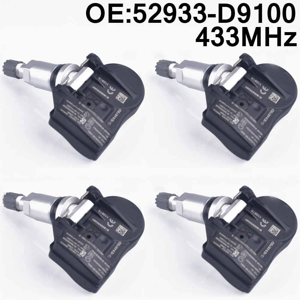 

4pcs car Tire Pressure Monitor tpms Warning System Sensor 433MHz For kia Sportage 4 Niro Sorento 2018 2019 for Hyundai Kona