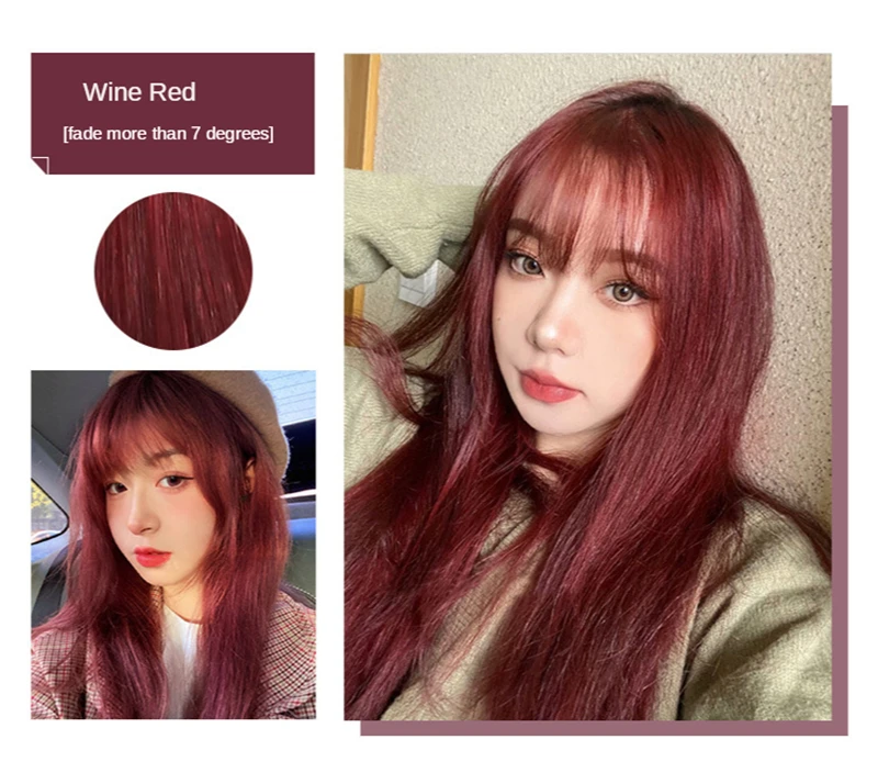 500ml Hair Dye Cream Fashion Blue Hair Waxing Mud DIY Temporary Styling Hair Color Cream No Damage Easy Wash Purple Hair Dye Wax