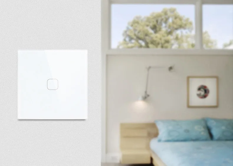 UNKAS стандарт ЕС Tuya/Smart Life/ewelink 2 банды 1 способ WiFi настенный светильник сенсорный переключатель для Google Home Amazon Alexa Голосовое управление