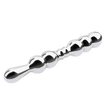 Stainless Steel Dildo Anal Stimulation Double Head Butt Plug Prostate Massage Metal Anal Plug Sex Toys for Men Women 6