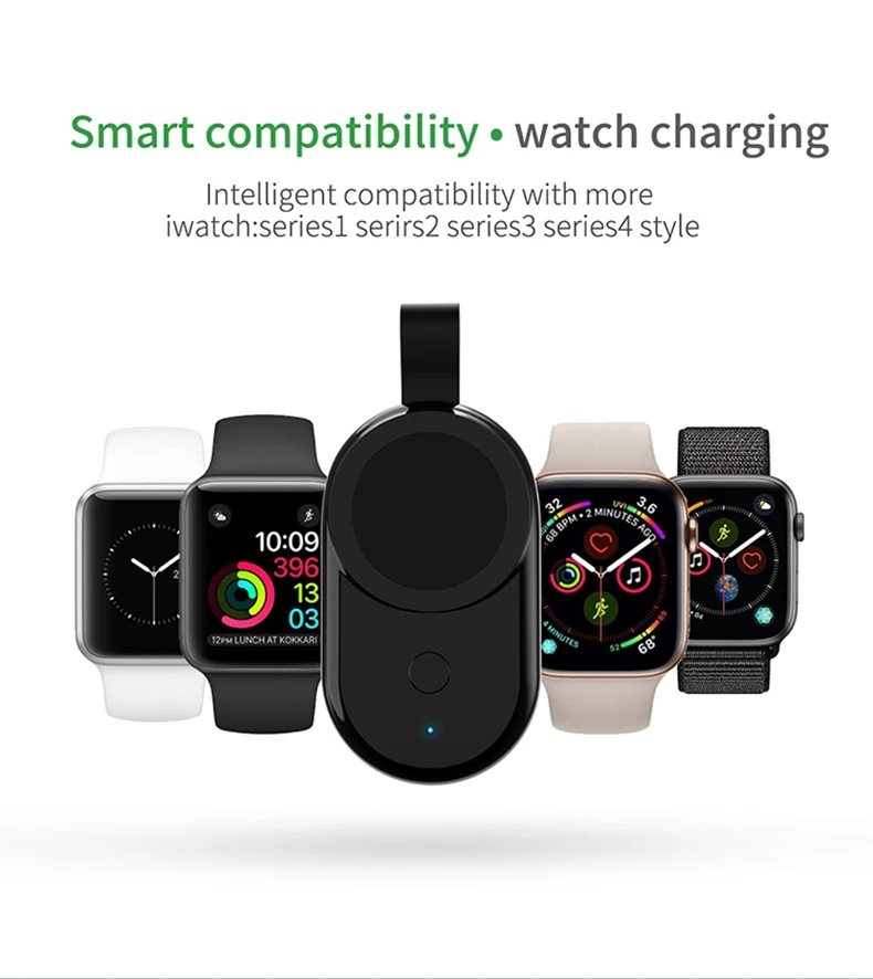 

2019 New Portable Fast Mini Charging Powerbank Wireless Charger IWatch Function Usb Charging Dock Stand for Apple Watch 1 2 3 4