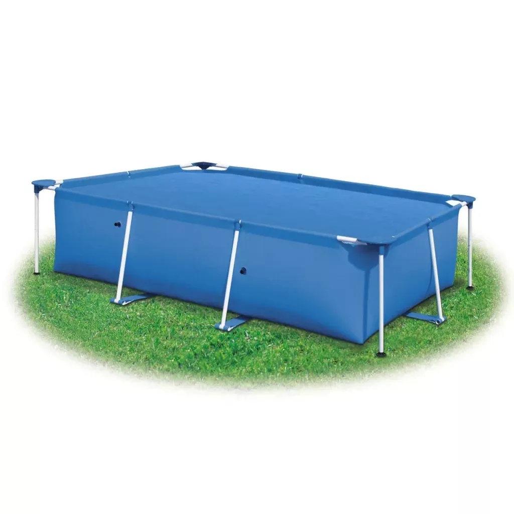 

Rectangular Pool Cover 732 X 366 Cm PE Blue Lightweight Pool Cover Heat-Retaining Solar Pool Film V3