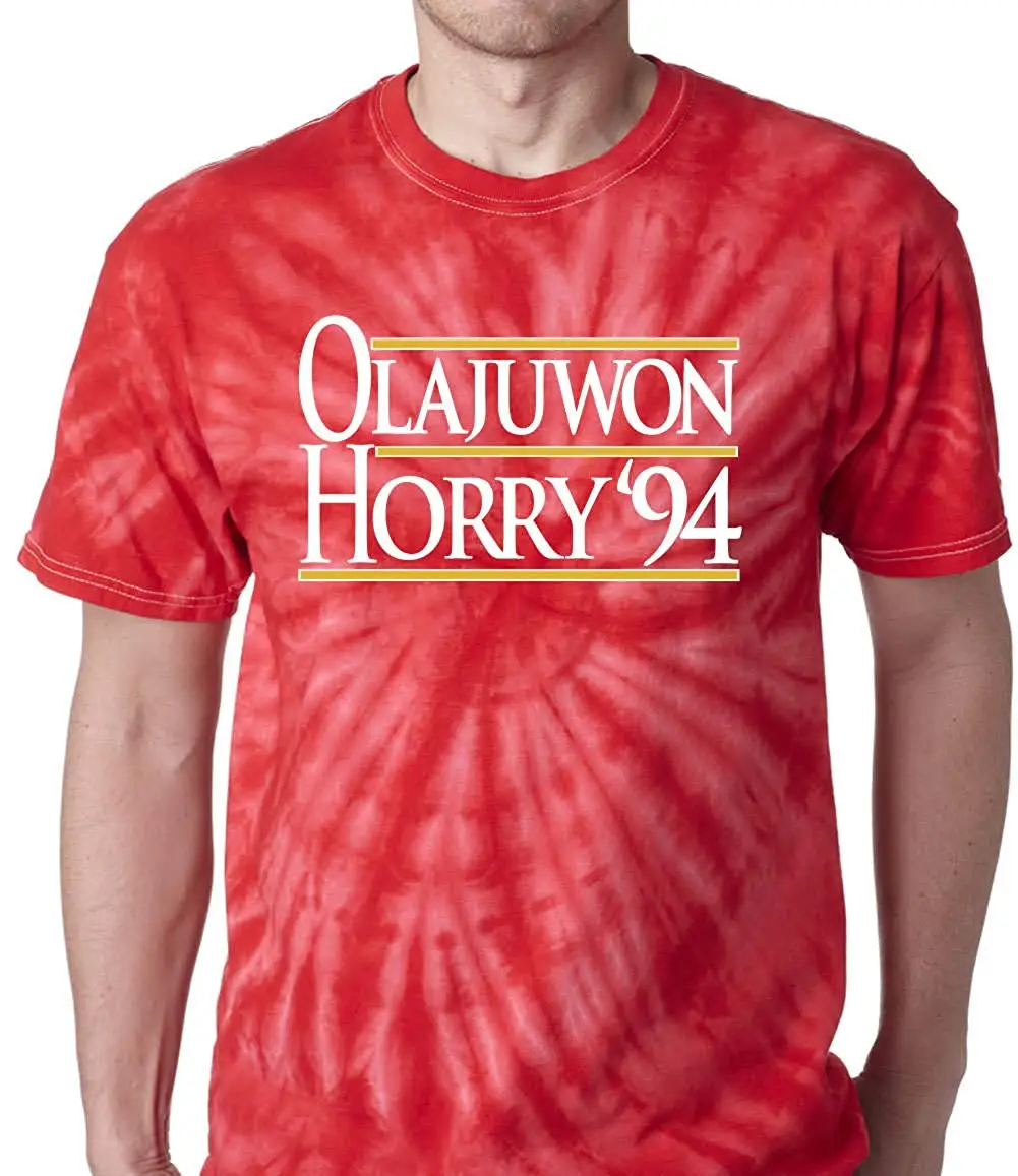 Футболка с галстуком-краской RED Houston Olajuwon Horry 94&quot |
