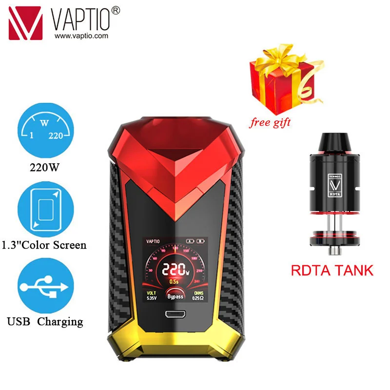 Только Доставка из Великобритании! RDTA бак подарок оригинальный 220 Вт Vaptio супер
