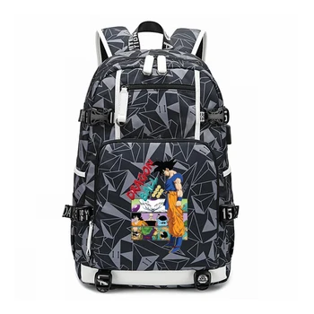 

Goku Anime Travel Backpack Oxford Computer Bag 18 Inch Waterproof Dragon Ball Design Fashion Teenager School Bag Unisex Backpack