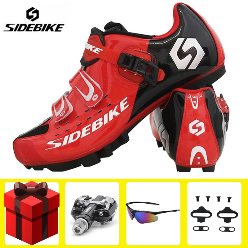 

Sidebike Sapatos ciclismo MTB Cycling Shoes Men add pedal set Self-locking Mountain Bike Non-slip Wear-resistant Bicycle Shoes