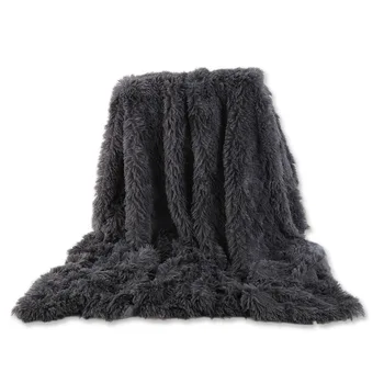

Soft Fluffy Shaggy Blankets Long Hair Solid Color Blankets Throw Blanket pillowcase for Sofa Single/Queen Size