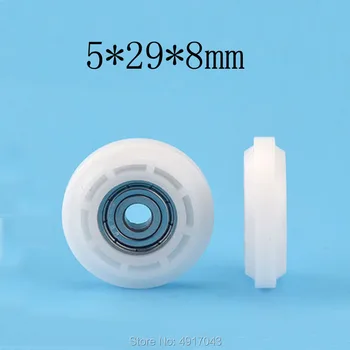 

10 pcs 5*29*8mm plastic packaging Type rubber bearing pulley moves out of doors and windows convex Y convex shoulder 3 d seal