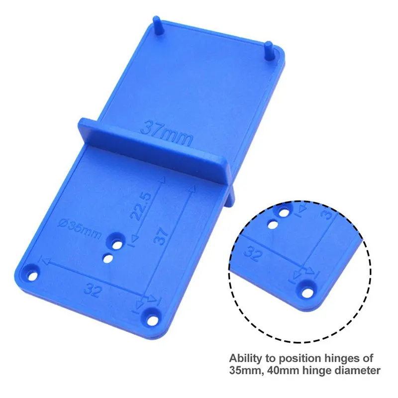 35mm 40mm Hinge Hole Drilling Guides For Woodworking Cabinet Doors Hinge Install DIY Tool Punch Drill Hole Opener Locators Drilling Guides