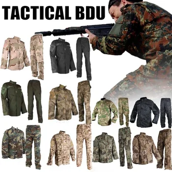 

Camouflage Army Uniform Military Tactical BDU Uniforms Combat Shirt Pants Swat Airsoft Paintball Hunting Clothes