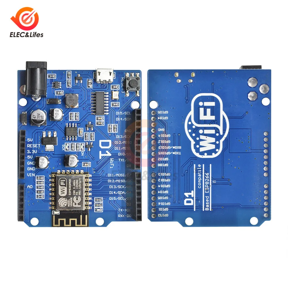 Для WeMos D1 esp8266 CH340 CH340G WiFi Беспроводная макетная плата ESP-12 ESP-12E модуль OTA для Arduino UNO R3 Micro USB 3,3 V 5V