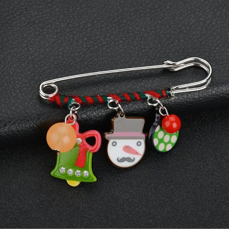 Милые рождественские броши на булавке, Санта Клаус, шапка, носок ...