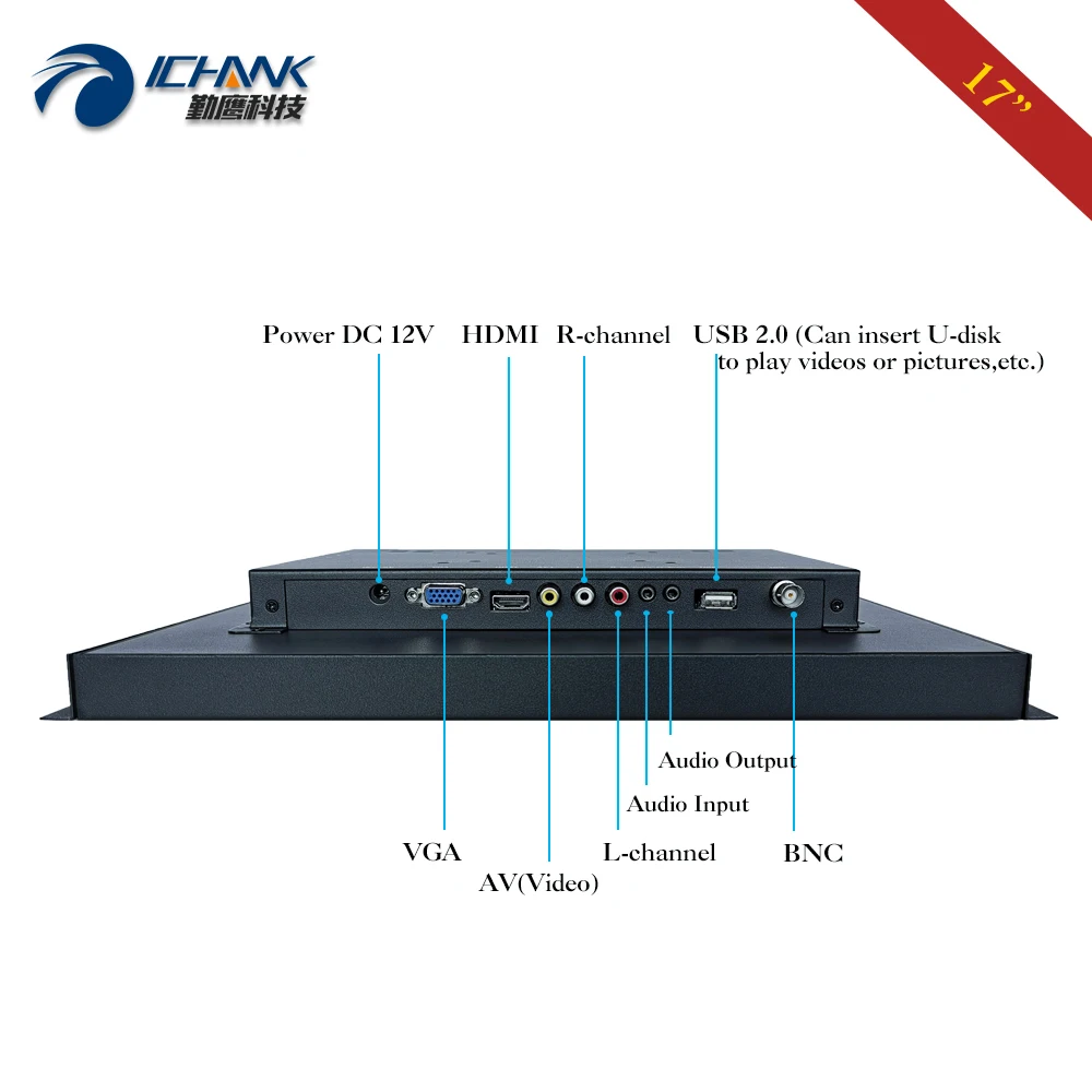 ZK170TN 59/17 &quotдюймов 1280x1024 HDMI VGA мощность на загрузке Встроенная открытая рамка