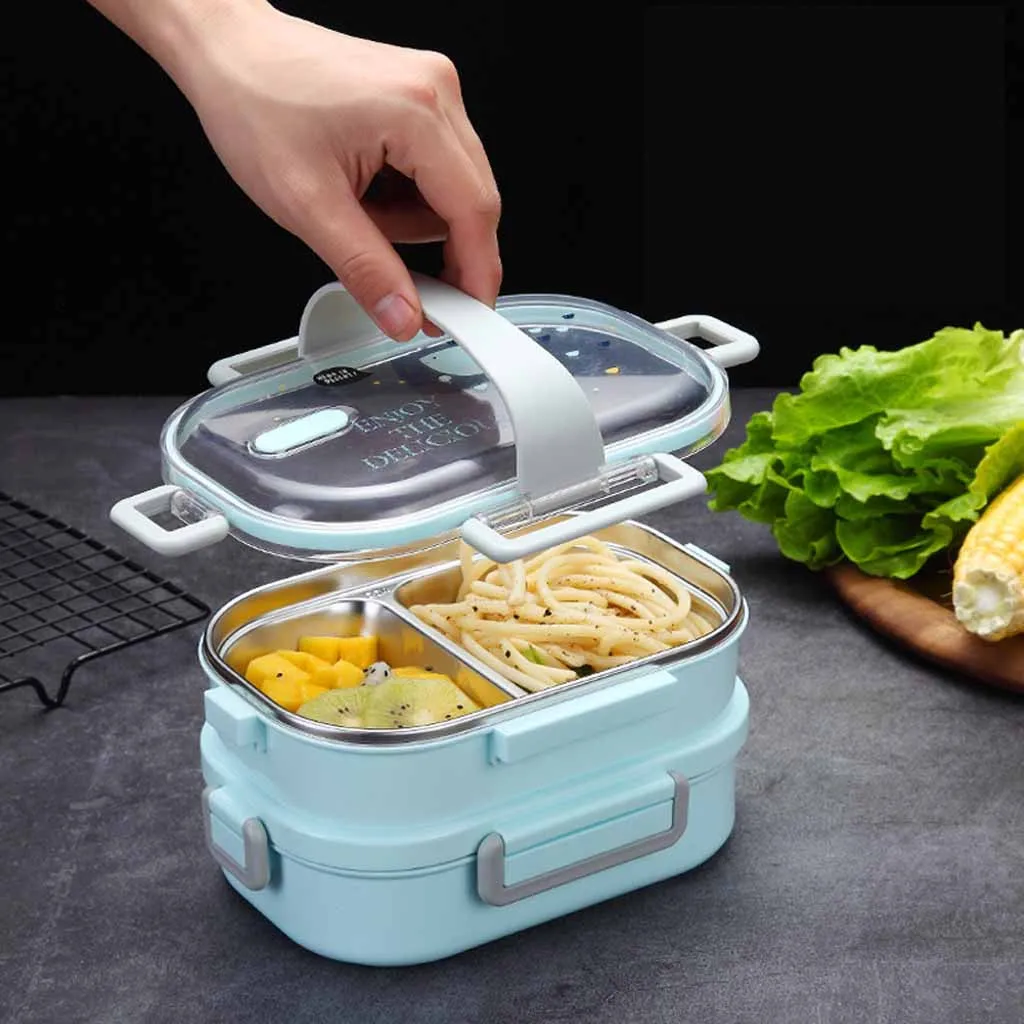 Ланч-бокс с отсеком 304 Нержавеющая Сталь Bento коробка для детей школьный пищевой