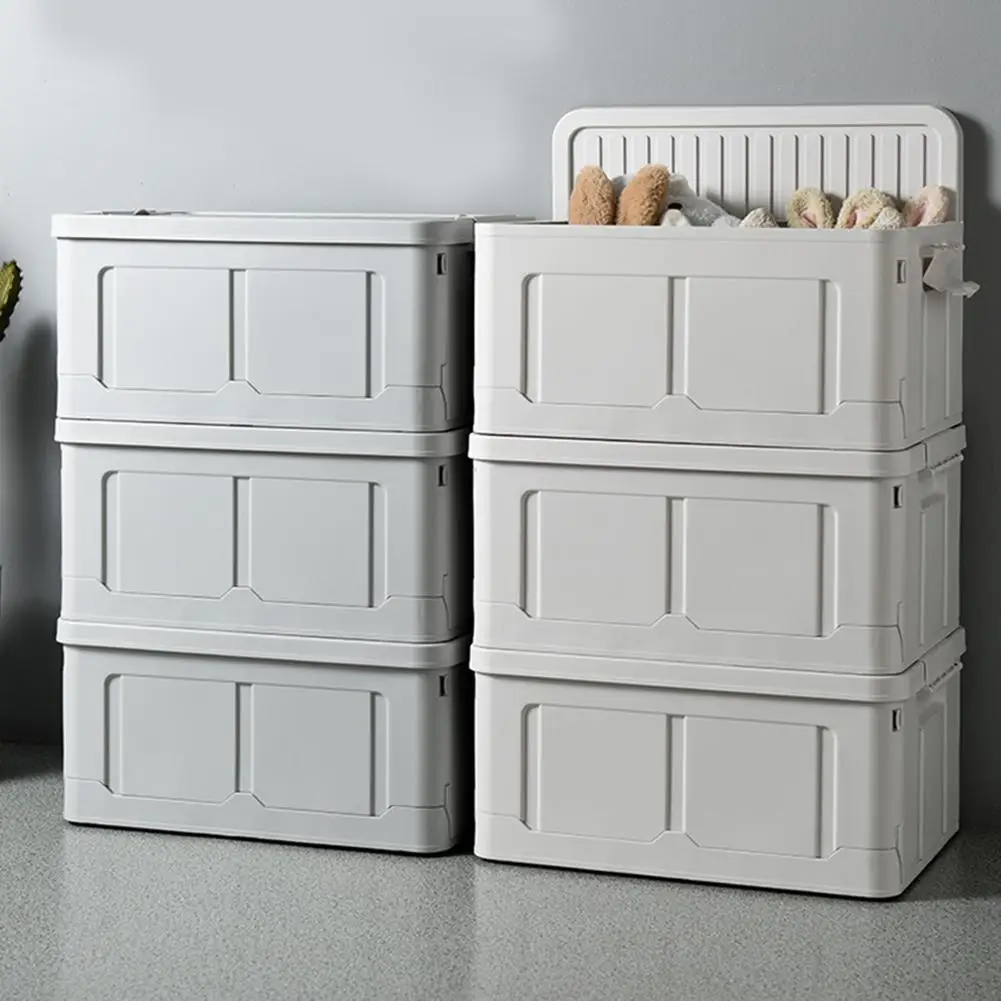 

PP Folding Plastic Storage Crates Large Capacity Collapsible Container for Student Dormitory Toy Clothes Toy Organizer