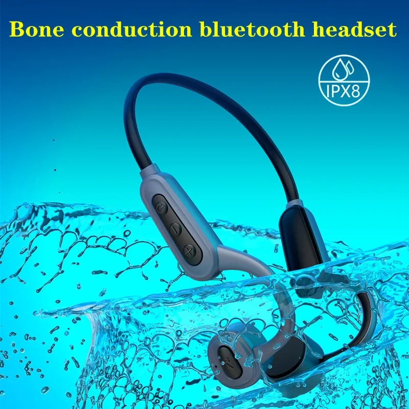 K8 bone conduction earhook wireless bluetooth waterproof earphone clearance