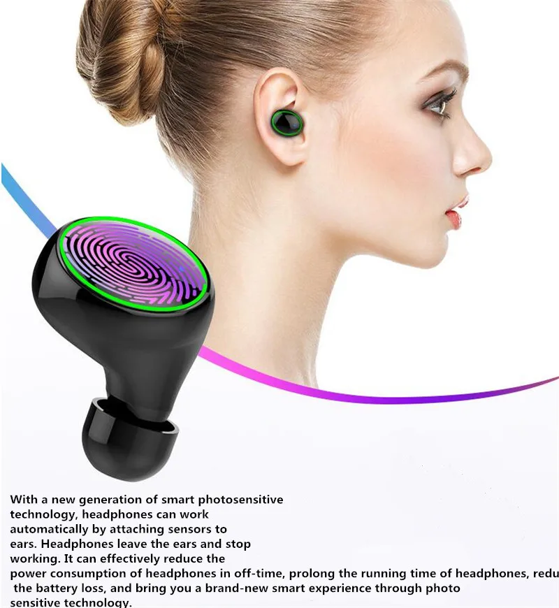 Мини TWS наушники Bluetooth 5,0 Спортивная гарнитура беспроводные наушники спортивные Bluetowith зарядная коробка для телефонов