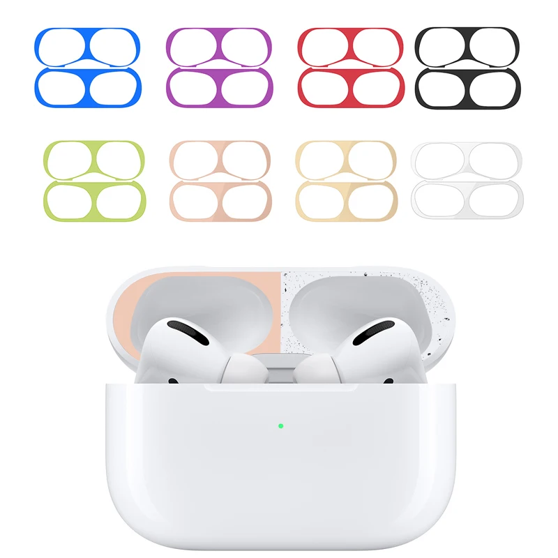 Metal Anti-dust Sticker For Air Pods Pro Dustproof Scratchproof Sticks Film For Apple Airpods Pro Sticker Earphone Protector