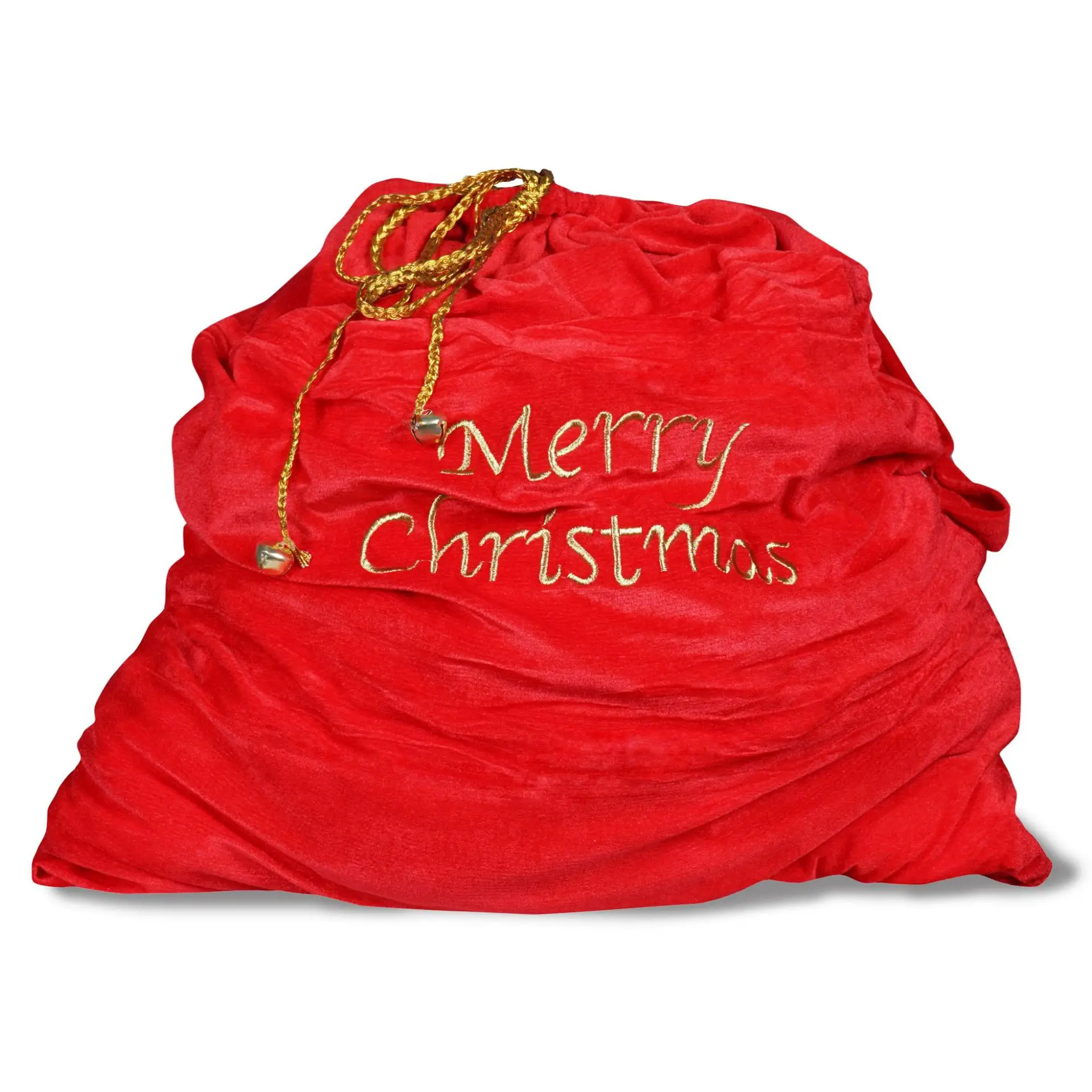 Adult Christmas Santa Claus Costume Man Belly Hohoho Snowman Cosplay Clothes Set Beard Hat Belt Bag Decoration Dancing Outfit - Цвет: Bag
