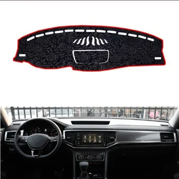

Rose Pattern Non-slip Dashmat Dash Mat Dashboard Cover Pad Carpet Car Sticker for V-olkswagen T-eramont 2018 2019 Car