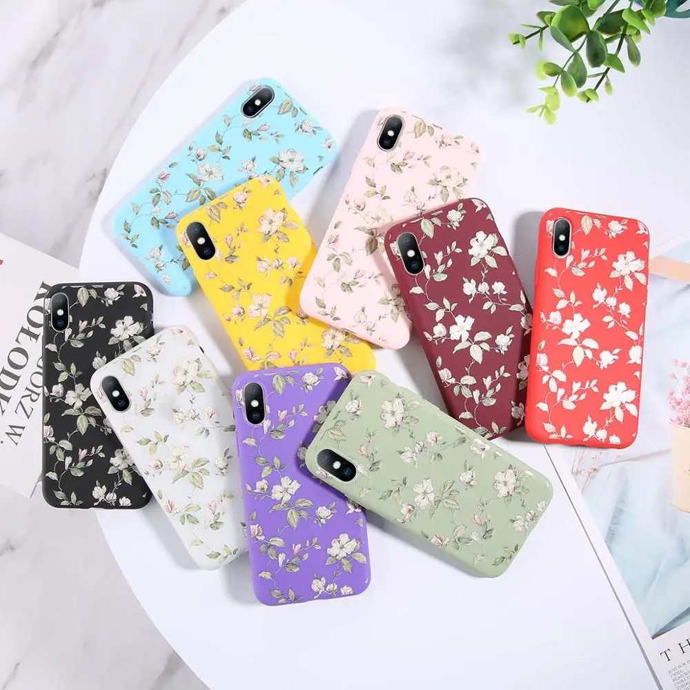 Moskado Daisy Flower Phone Case For iPhone 11Pro Max X XR XS MAX Floral Soft TPU Silicone 6S 7 8 Plus Back Cover | Мобильные