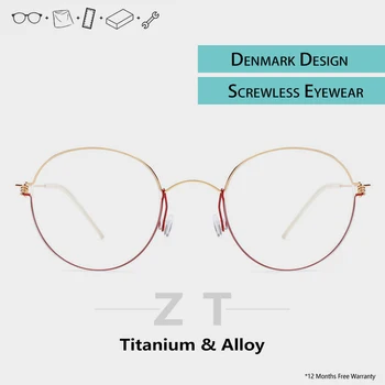 

Ultralight screwless titanium glasses frame women round transparent eyeglasses designer brand men tag eyewear frames luxury
