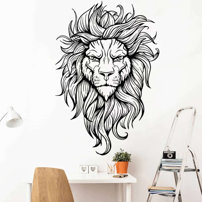 ed1693 Details about   Wall Decal Lion Head Animal King Predator Mane Vinyl Sticker 