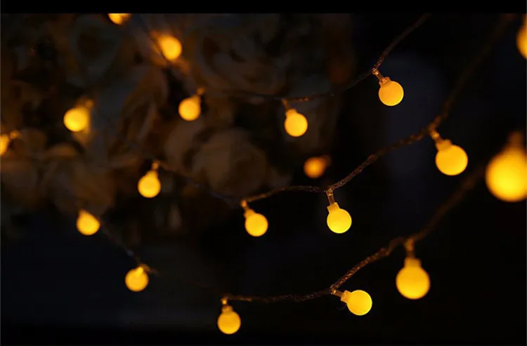Внутренние и наружные светодиодные мигающие лампы, водонепроницаемые небесно-Звездные огни, праздничные украшения, Ins, Рождественский шар, гирлянда QW118