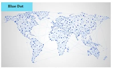 Заказной размер стеклянная пленка электростатическая карта мира виниловая защита конфиденциальности Съемная перерабатываемая декоративная пленка 50 см x 100 см - Цвет: Blue Dot Map
