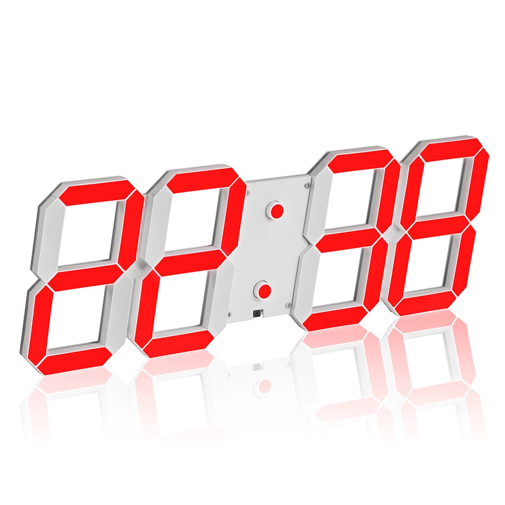 Reloj de pared Digital LED grande con Control remoto, diseño moderno ...