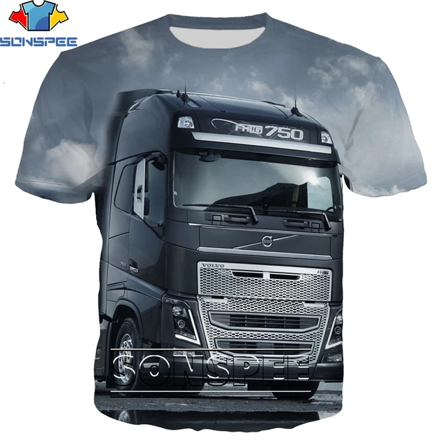 SONSPEE Truck Car 3D Print Hip Hop Men's T Shirt Fashion Harajuku Short Sleeve Funny Logo Men Women Tops Tees Shirts Homme 22938