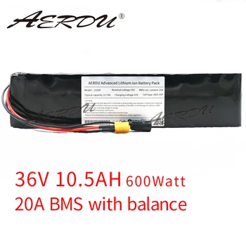 

AERDU 36V 10S3P 10.5Ah high power capacity 42V 18650 lithium battery pack for ebike electric car bicycle scooter belt 20A BMS
