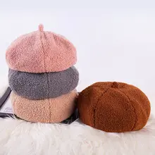 Женские Восьмиугольные шапочки, женские осенние зимние береты, женские летние английские Ретро однотонные шапки