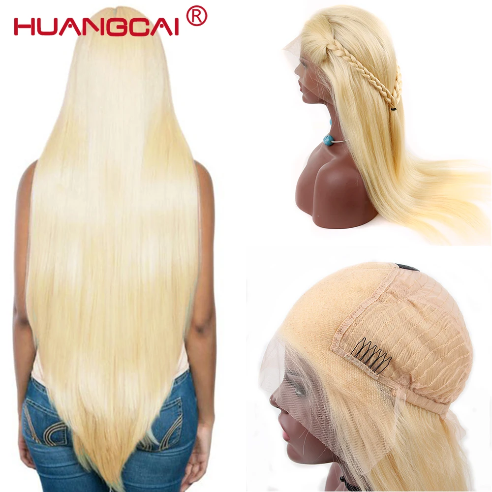 

13x6 Lace Front Human Hair Wigs Peruvian Straight 613 Blonde Lace Front Wig Pre Plucked Honey Blonde Lace Wig Remy Hair 26Inch