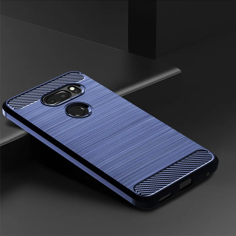 Для LG V35 ThinQ 6," дюймовый противоударный защитный чехол для телефона для LG V35 ThinQ Fiber мягкий чехол