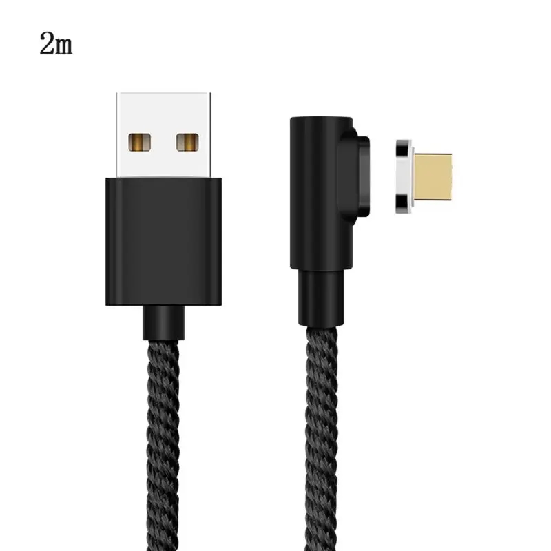 2 м 90 градусов Магнитный Micro USB кабель для передачи данных Магнитный провод для быстрой зарядки провода для samsung Xiaomi Huawei Android смартфон планшет Po