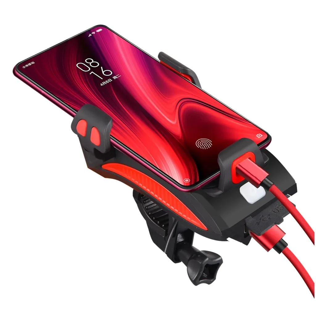 Adjustable Universal Bike Phone Stand For 3 in 1 Multi-Finishing Bicycle Headlight LED Cycling Phone Handlebar Holder ABS