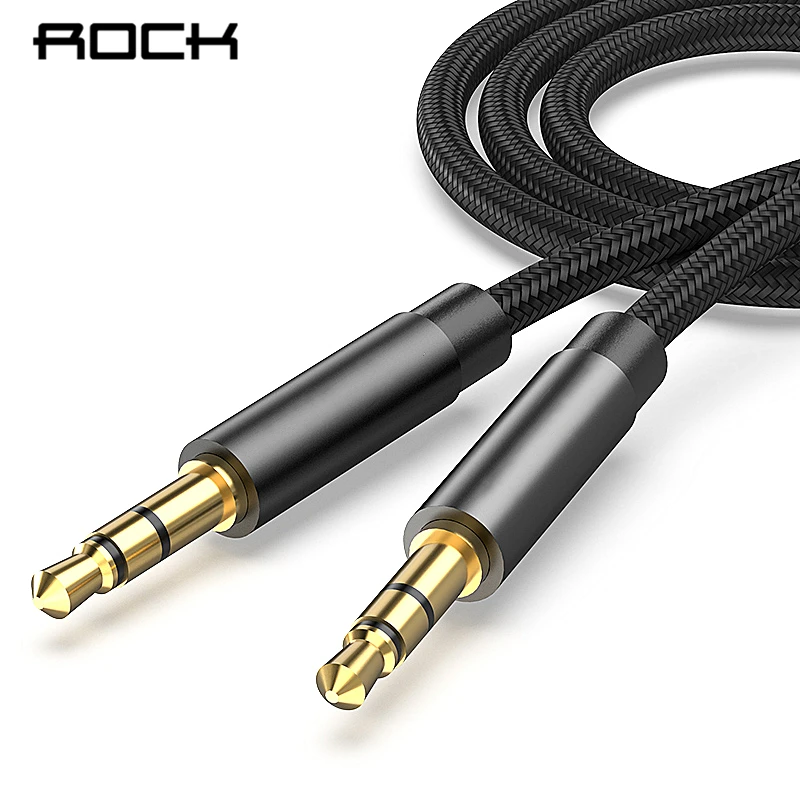 Аудиокабель ROCK Jack 3 5 аудиокабель мм для колонок кабель Aux iPhone 6 Samsung Galaxy S8