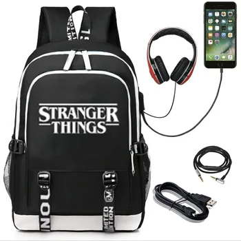 

Stranger Things Backpack multifunction USB charging for teenagers boys Student Girls School Bags travel Luminous Bag Laptop Pack