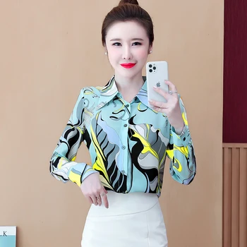 

COIGARSAM Fashion Full Sleeve Shirt Womens tops New Spring Print Women shirts 0211