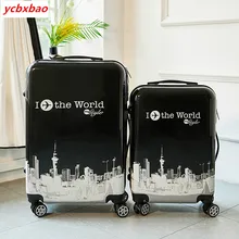 24 дюйма Женская чемодан на колесиках для путешествий Чемодан ABS+ PC бленда для объектива 20 ''ручной клади прокатки Чемодан кабина чемодан на колесиках для сумка для путешествий Чемодан сумка