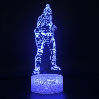 

Cartoon 3D Novelty Light LED Lights Battle Royale Nightlight APEX Legends Figure Lamp Remote Control USB 3d Table Lamp