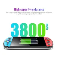 HD 7-inch Large Screen Retro Handheld Game Console Built-in 3000+Classic Games Portable Video Player 360° Rocker Design
