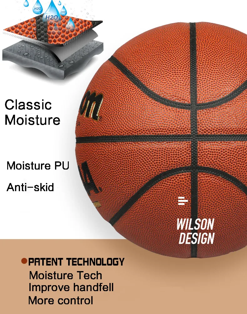 Wilson для баскетбола, высокое качество, мяч Официальный Размер 7/5, искусственная кожа, для улицы, для тренировок, надувной для баскетбола baloncesto