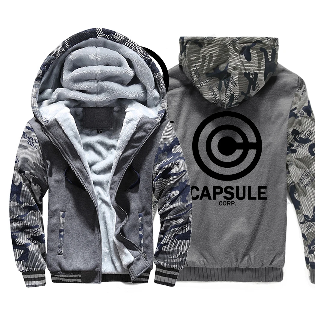 Dragon Ball Z Capsule толстовки с капюшоном, куртка с героями мультфильмов, утепленная толстовка на молнии, зимняя флисовая толстовка с принтом капсул