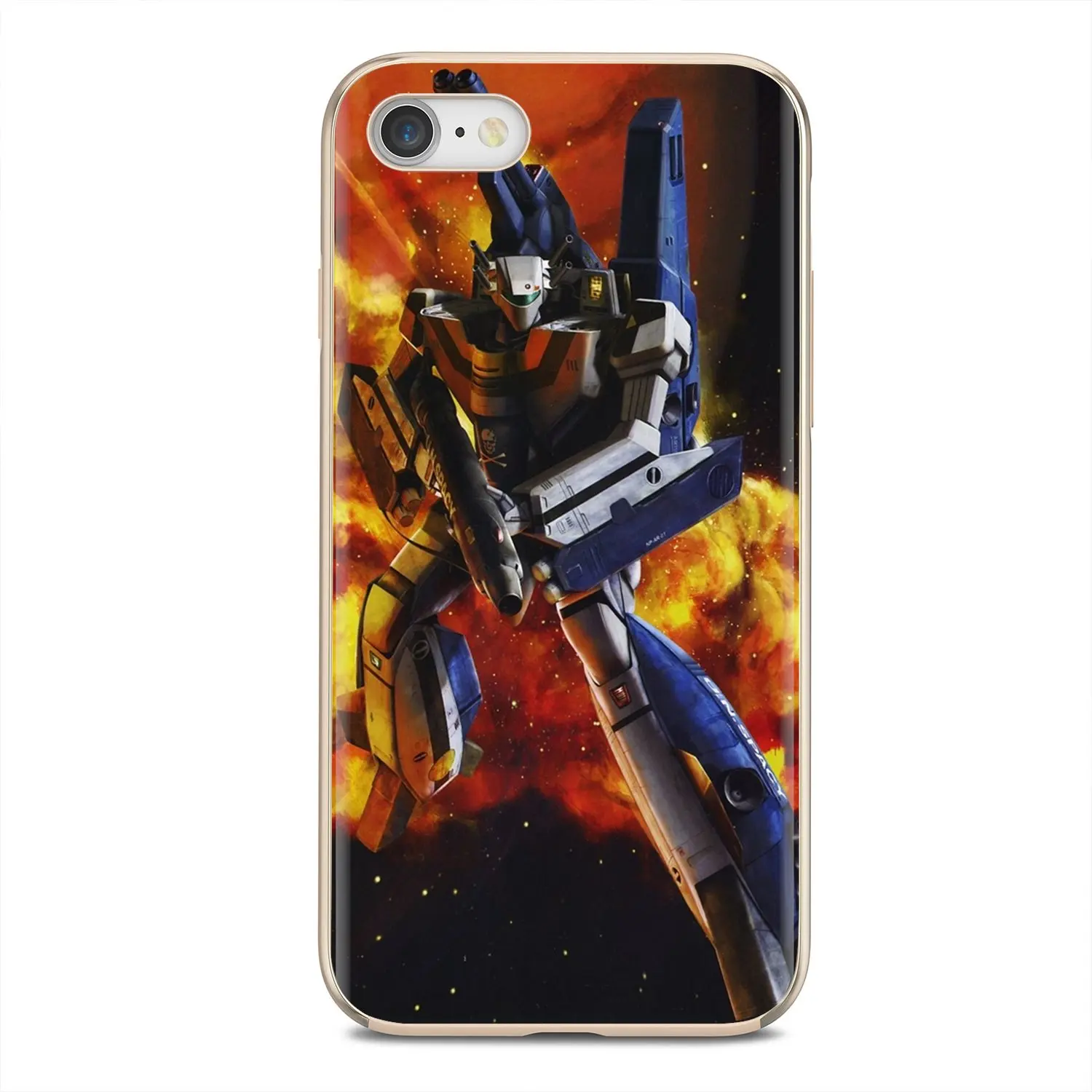 For iPhone 11 Pro 4 4S 5 5S SE 5C 6 6S 7 8 X XR XS Plus Max iPod Touch Macross anime desktop wallpaper Soft Cover Bag | Мобильные